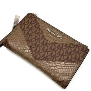 Michael Kors Large Double Zip Wallet Wristlet Dusk Multi